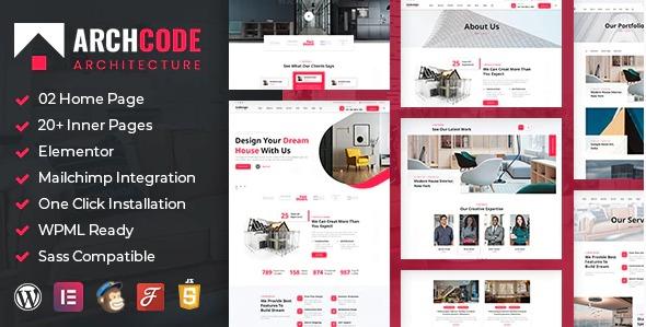 Archcode Nulled Architect Design WordPress Theme Free Download