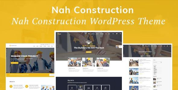 Nah Nulled Construction, Building Business Theme Free Download