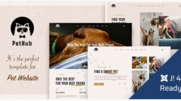 PetHub Nulled Dog, Cat Care & Veterinary Joomla Template Free Download