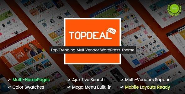 TopDeal Nulled Multi Vendor Marketplace WordPress Theme Free Download