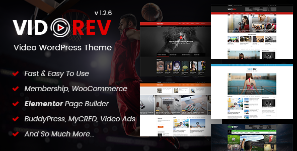 Free Download VidoRev - Video WordPress Theme Nulled