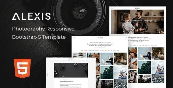 Alexis Nulled Photography Responsive Bootstrap 5 Template Free Download
