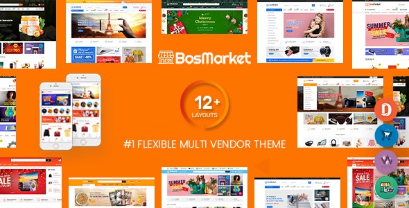 Free Download BosMarket - Flexible Multivendor Elementor WooCommerce WordPress Theme Nulled