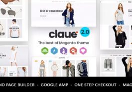 Claue Nulled Clean, Minimal Magento 2 and 1 Theme Free Download