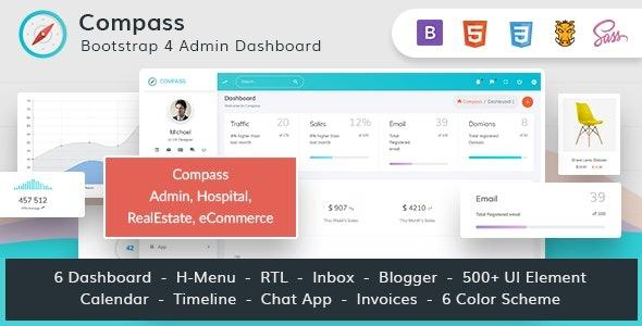 Compass Bundle Nulled Bootstrap 4 Admin for Hospital RealEstate eCommerce Free Download