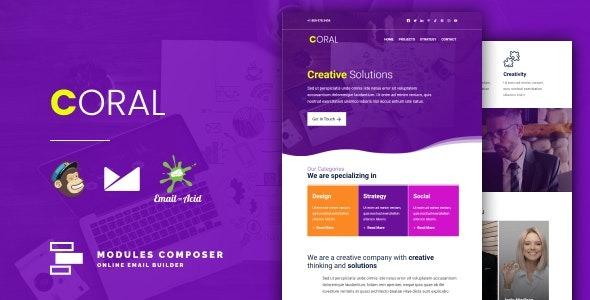 Coral Nulled Responsive Email for Agencies, Startups & Creative Teams with Online Builder Free Download