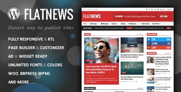 FlatNews Nulled Responsive Magazine WordPress Theme Free Download