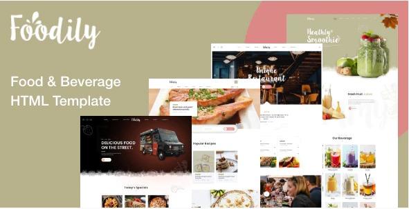Foodily Nulled Food and Beverage Shop HTML Template Free Download