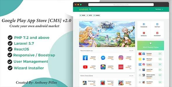 Google Play App Store CMS Nulled Free Download