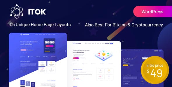 ITok - ICO and Cryptocurrency WordPress Theme Nulled