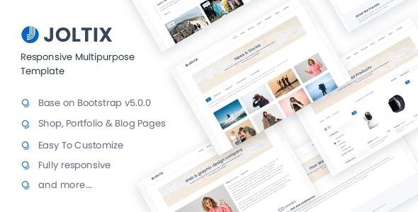 Joltix Nulled Bootstrap 5 Minimal Portfolio and Agency Template Free Download