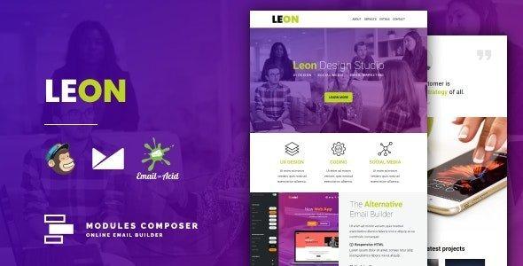 Leon Nulled Responsive Email for Agencies, Startups & Creative Teams with Online Builder Free Download