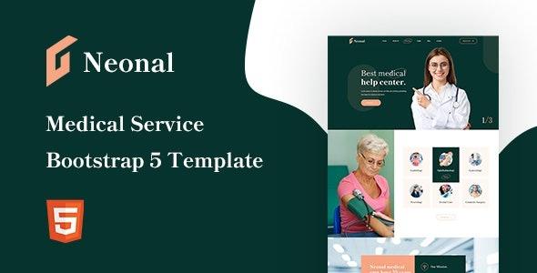Neonal Nulled Medical Service Bootstrap 5 Template Free Download