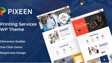 Pixeen Nulled Printing Services Company WordPress Theme + RTL Free Download
