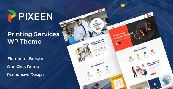 Pixeen Nulled Printing Services Company WordPress Theme + RTL Free Download
