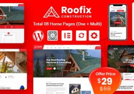 Roofix Theme Nulled - Roofing Services WordPress Theme Free Download