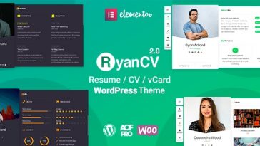 RyanCV Theme Nulled Resume/CV/vCard Theme Free Download