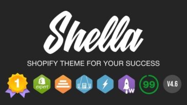 Shella Nulled Multipurpose Shopify Theme.  Fast, Clean and Flexible Free Download