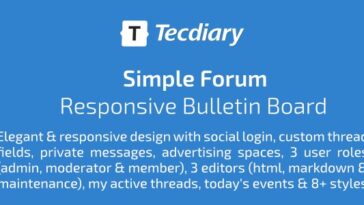 Simple Forum Nulled Responsive Bulletin Board Free Download