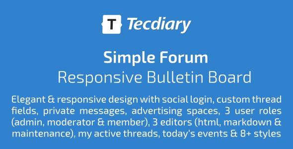 Simple Forum Nulled Responsive Bulletin Board Free Download
