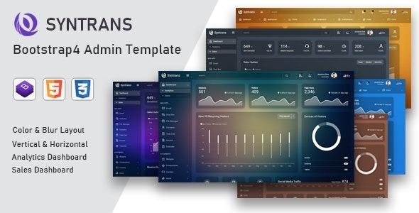 Syntrans Nulled Bootstrap4 Admin Template Free Download