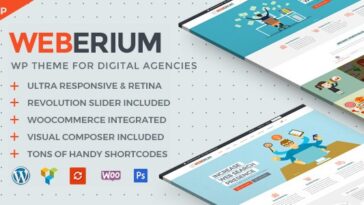 Weberium Responsive WP Theme Tailored for Digital Agencies Nulled Download