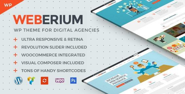 Weberium Responsive WP Theme Tailored for Digital Agencies Nulled Download