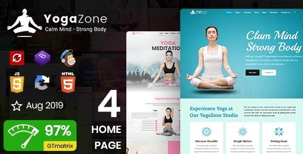 YogaZone Nulled Yoga, Fitness & Meditation Mobile Responsive Bootstrap Html Template Free Download