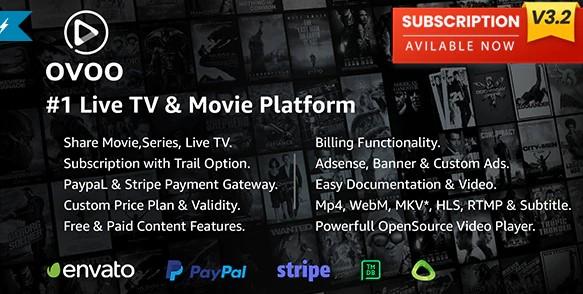 free download OVOO - Live TV & Movie Portal CMS with Membership System nulled