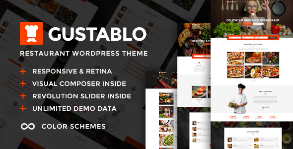 Gustablo Theme Nulled - Restaurant & Cafe Responsive Theme Free Download