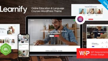 Learnify Nulled Online Education Courses WordPress Theme Free Download