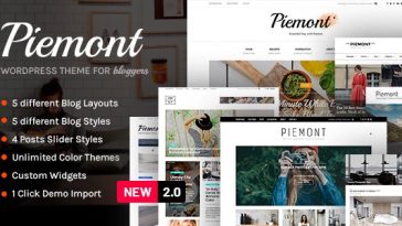 Piemont v2.2 Premium Travel Lifestyle Responsive WordPress Blog Theme