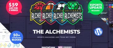 Alchemists Theme Nulled Sports, eSports & Gaming Club and News WordPress Theme Free Download