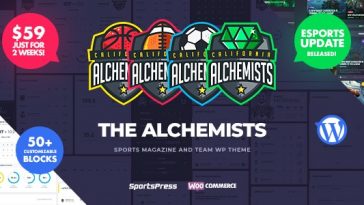 Alchemists Theme Nulled Sports, eSports & Gaming Club and News WordPress Theme Free Download
