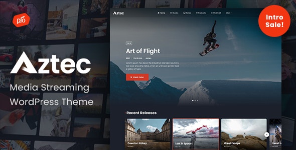 Aztec Nulled Video Streaming & Membership Theme Free Download