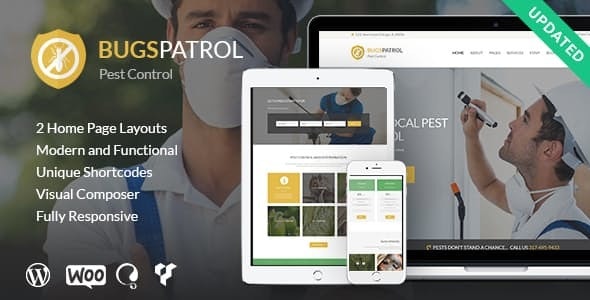 BugsPatrol Nulled Pest & Insects Control Disinsection Services WordPress Theme Free Download