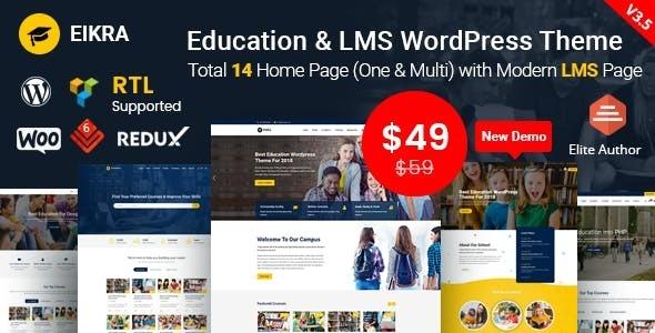 Eikra Education - Education WordPress Theme Nulled Download