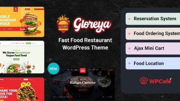 Gloreya Nulled Fast Food WordPress Theme Free Download