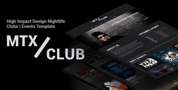 MTX Club v1.0 – Nightlife And Bars Template