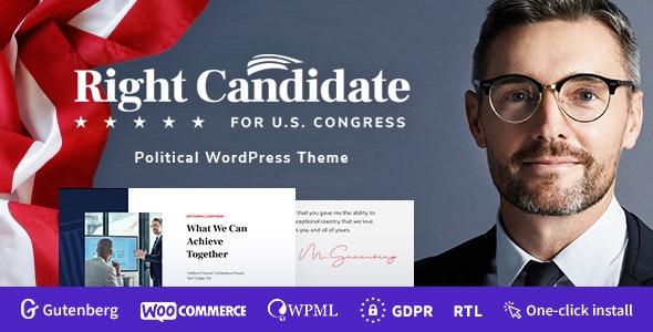Right Candidate Election Campaign and Political WordPress Theme Nulled