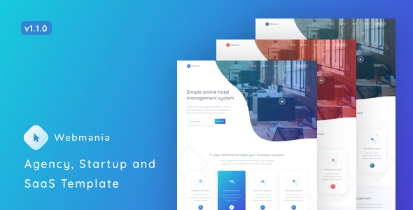 Webmania v1.1.0 – Agency, Startup and SaaS Template