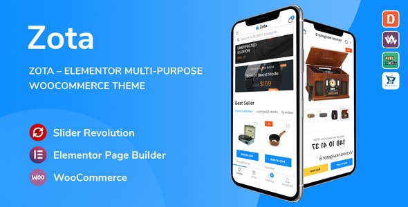Zota v1.0.7 – Elementor Multi-Purpose WooCommerce Theme