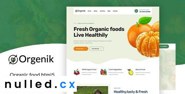 Orgenik v1.0 – Organic Food HTML5 Template