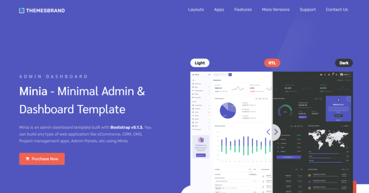 free download Minia - Bootstrap 5 Admin & Dashboard Template Nulled