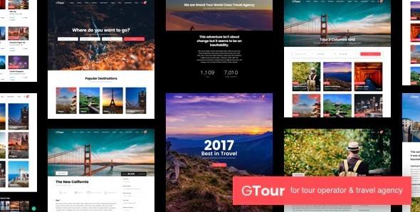 Grand Tour Theme Nulled Travel Agency WordPress Theme Free Download