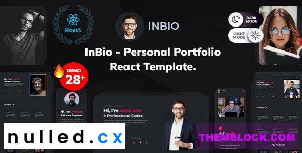 InBio Nulled Personal Portfolio React Template Free Download