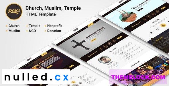 Peace v2.0 – Church / Muslims / Temple HTML Template