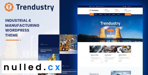 Trendustry Nulled Industrial & Manufacturing WordPress Theme Free Download