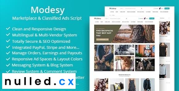 Modesy v1.9 Nulled – Marketplace & Classified Ads PHP Script
