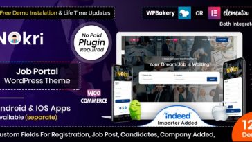 Nokri Nulled Job Board WordPress Theme Free Download